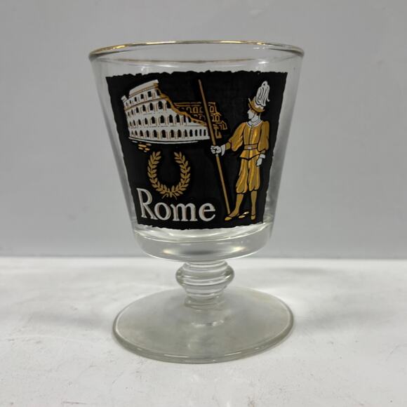 Vintage 1950s Libbey Cities of the World Footed Glasses -- Set of 3 - Picture 5 of 8